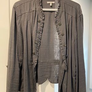 Linen Military style bomber